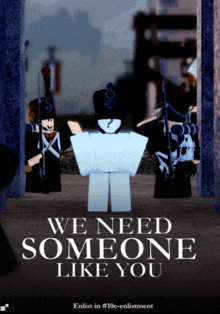 a poster for a game called we need someone like you