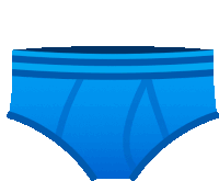 a pair of blue underwear with a black stripe on the waistband