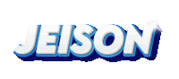 a blue and white logo that says jeison