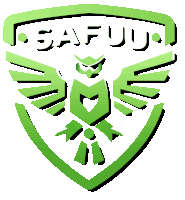 a green and white logo that says safuu with an owl on it