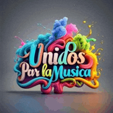 a colorful logo that says unidos par la musica on it