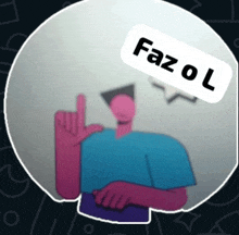 a sticker on a person 's head that says faz o l