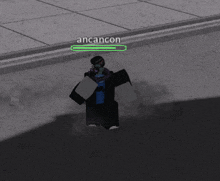 a person in a video game with the name ancancon on their screen