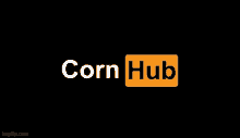 a black background with a yellow box that says " corn hub "