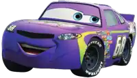 a purple race car with the number 68 on the side