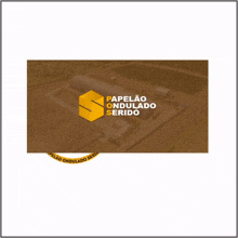 an advertisement for papelao ondulado serido shows an aerial view