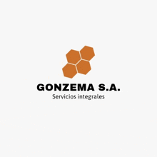 a logo for gonzema s.a. shows a honeycomb in orange