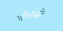 the word rolife is on a blue background