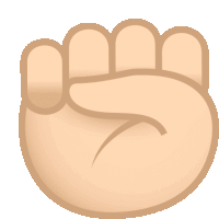 a cartoon drawing of a fist with the fingers visible