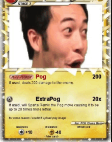 a fake pokemon card that says extrapog