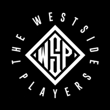 a logo for the westside players is shown in white