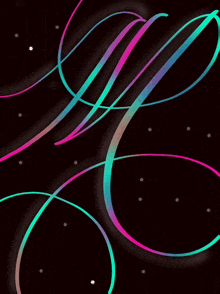 a black background with a purple and green swirl