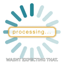 a loading bar that says processing in the middle