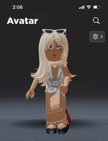 a screenshot of an avatar on a phone