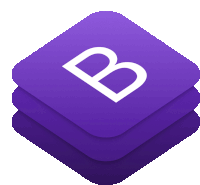 a stack of purple squares with a letter b on them