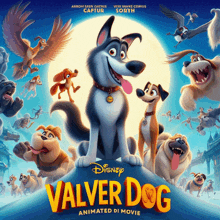 a poster for a disney movie called valver dog