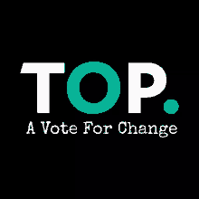 the logo for top a vote for change