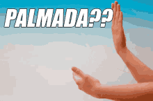 palmada ?? is written on a blue background