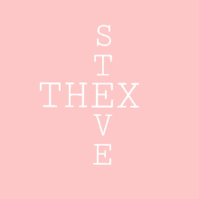 a pink background with the letters st thex v e