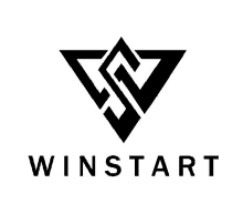 a logo for winstart with a triangle and the letter w