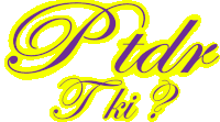 a yellow and purple logo that says ptdr tki ?