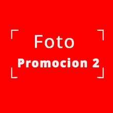 a red background with the words foto promocion 2 in white letters