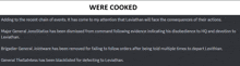 a page that says we 're cooked at the top