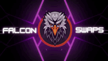 a logo for falcon swaps with an eagle