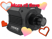 a moza racing device is surrounded by hearts and says moza r5 i love