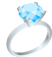 a silver ring with a blue stone in the middle