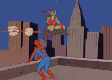 a cartoon of spider-man with a bunch of x 's coming out of his back