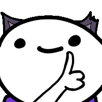 a cartoon cat giving a thumbs up sign