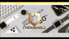 a rhinoshield website displays a variety of phones and watches