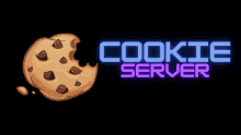 a cookie with a bite taken out of it and the words cookie server