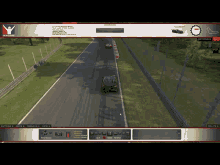 a computer screen shows a race car on the track