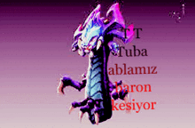 a picture of a monster with the words " baron kesiyor " in red