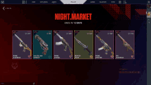 a screenshot of a game that says night market