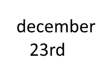 a white background with the words december 23rd