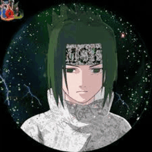 sasuke uchiha from naruto is wearing a headband and a white sweater .