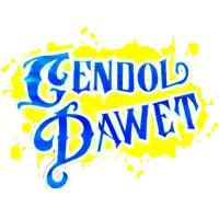 a blue and yellow logo that says cendol dawet