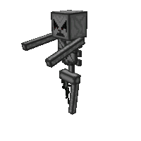 a pixel art of a skeleton in minecraft with a skull on its head .