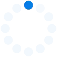 a blue circle in the center of a circle of white circles