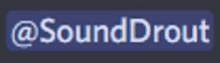 a close up of a sounddrout logo on a dark background