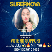 a poster asking people to vote for supernova musically