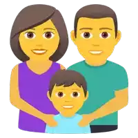 a cartoon illustration of a family posing for a picture together