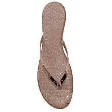 a pair of flip flops with a leopard print strap on a white background