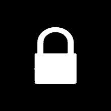 a white padlock icon on a black background