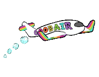 a drawing of a plane with the word goobair on the side