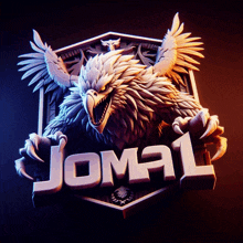 a logo for jomal with an eagle on top