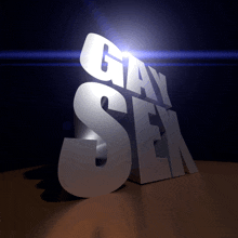 a 3d image of the word gay sex